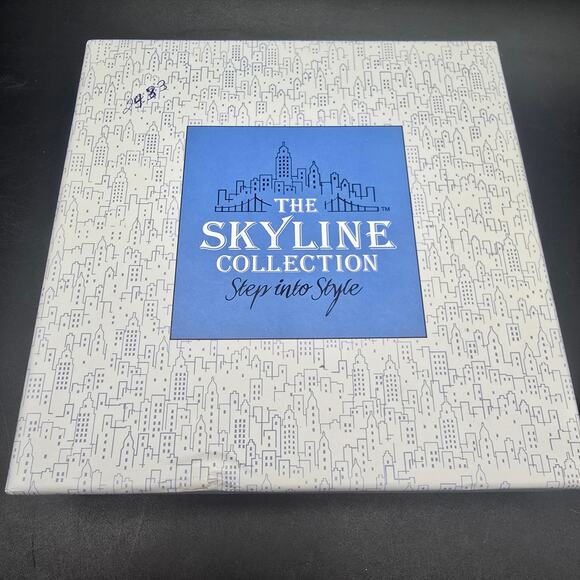 Skyline Collection Step Into Style Blue Gold Tone Layered Necklace In Box - Picture 4 of 8